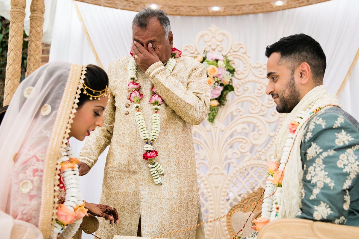 Father of the bride crying