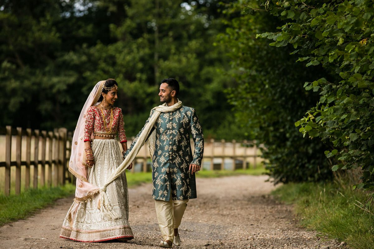 Bride and groom portraits at Northbrook Park