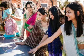 Indian wedding leaving ceremony
