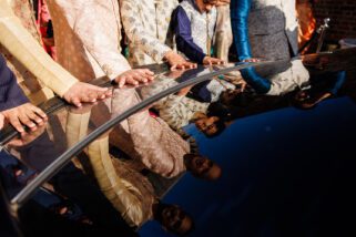 Indian wedding leaving ceremony