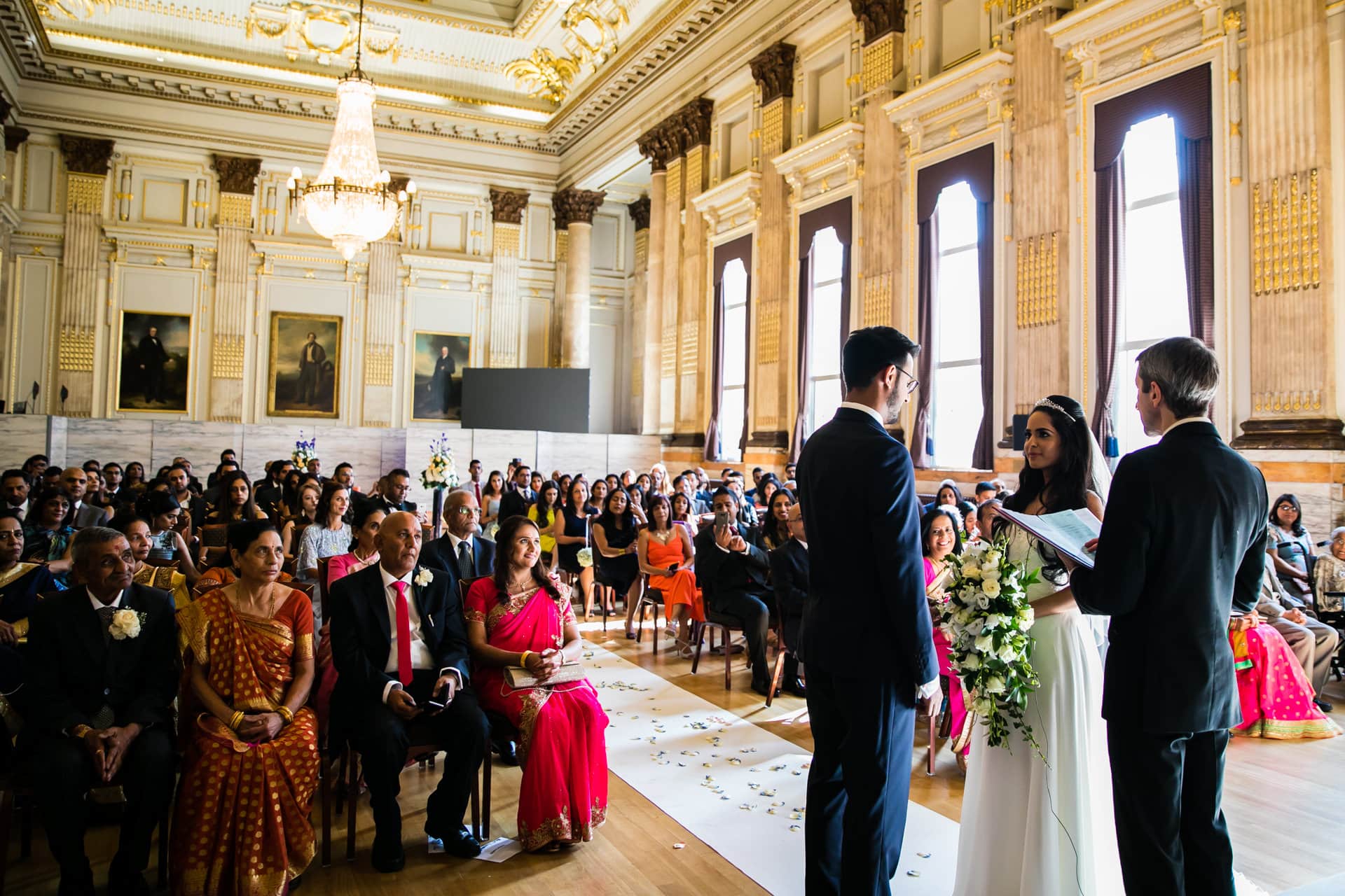 Civil wedding ceremony at One Great George Street , London