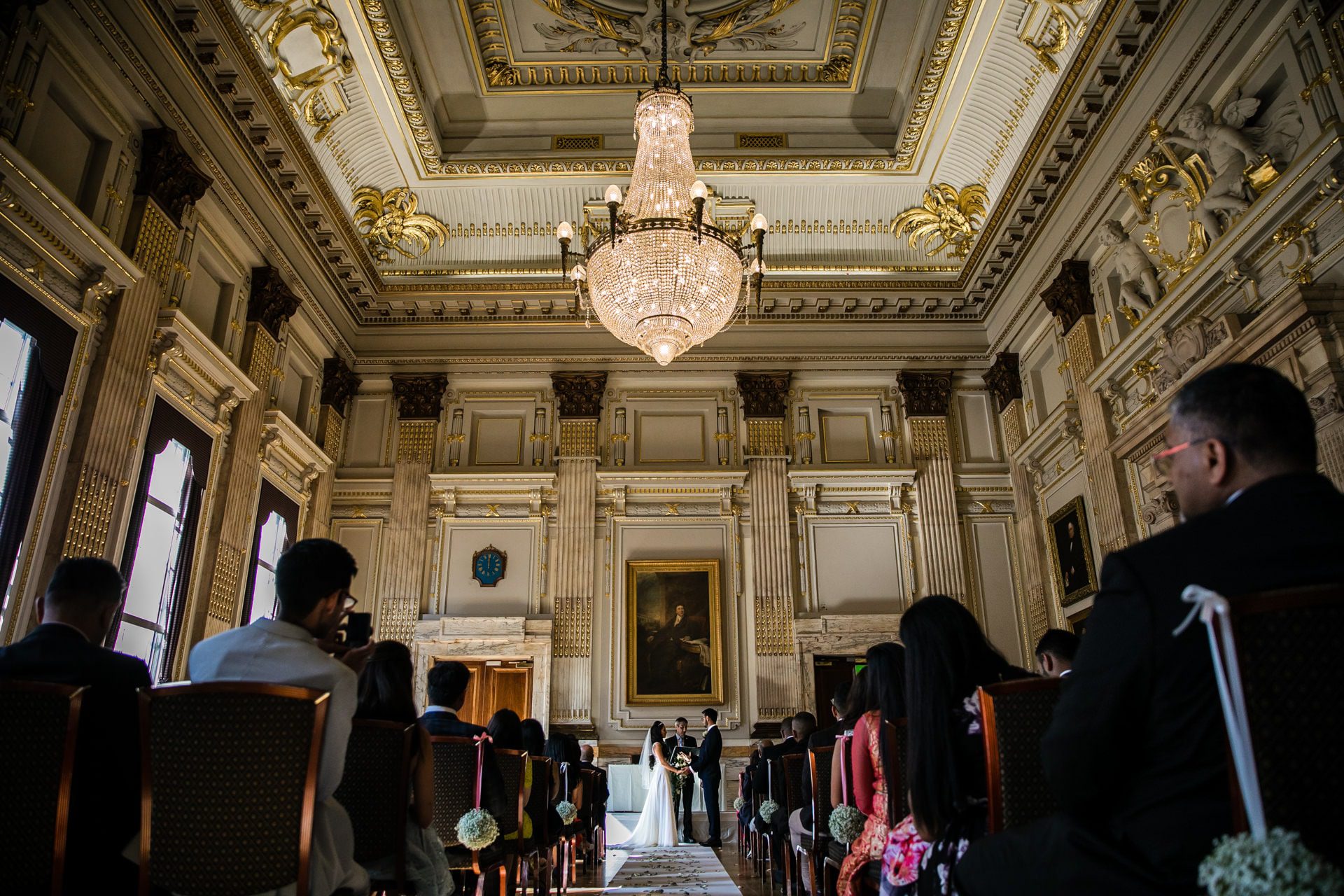 Civil wedding ceremony at One Great George Street , London