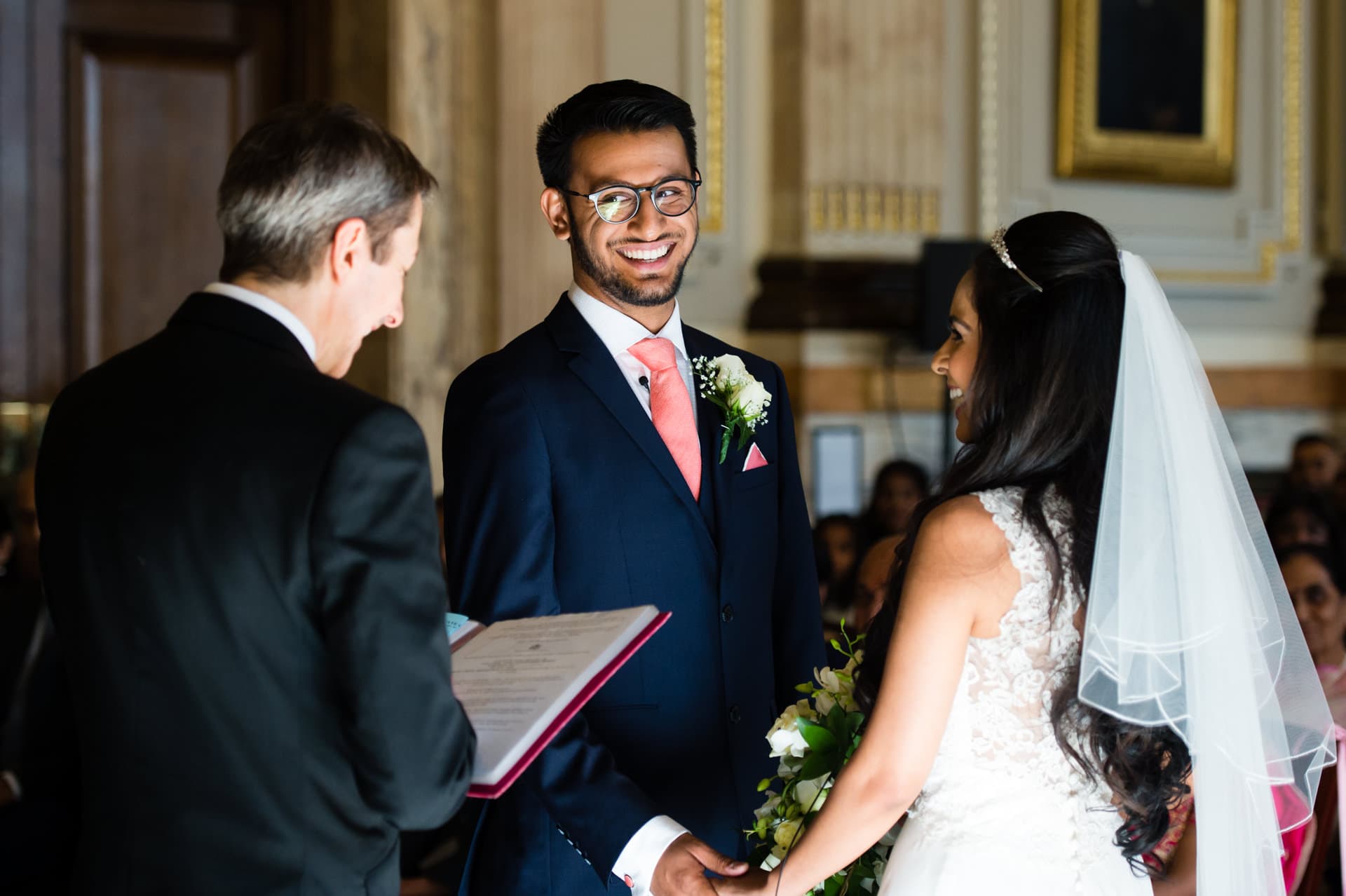 Civil wedding ceremony at One Great George Street , London