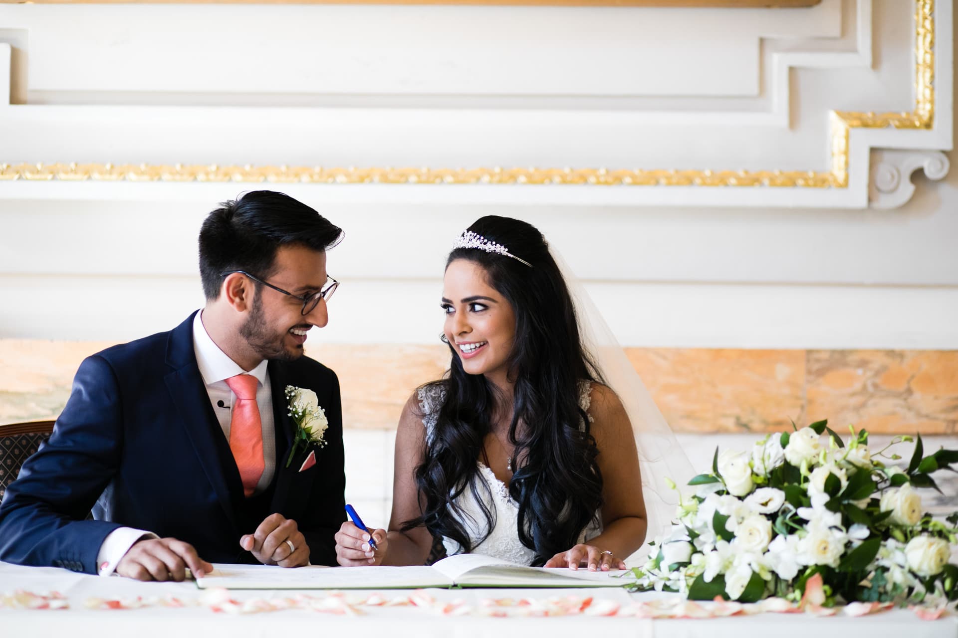 Civil wedding ceremony at One Great George Street , London