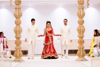 Hindu Wedding Bride arriving