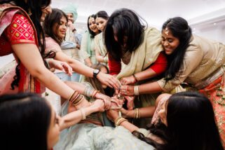 Hindu wedding groom's shoes getting stolen