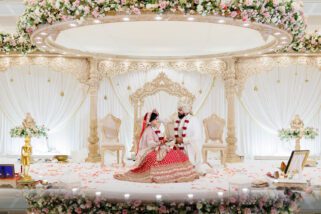 Sindoor ceremony during Hindu wedding