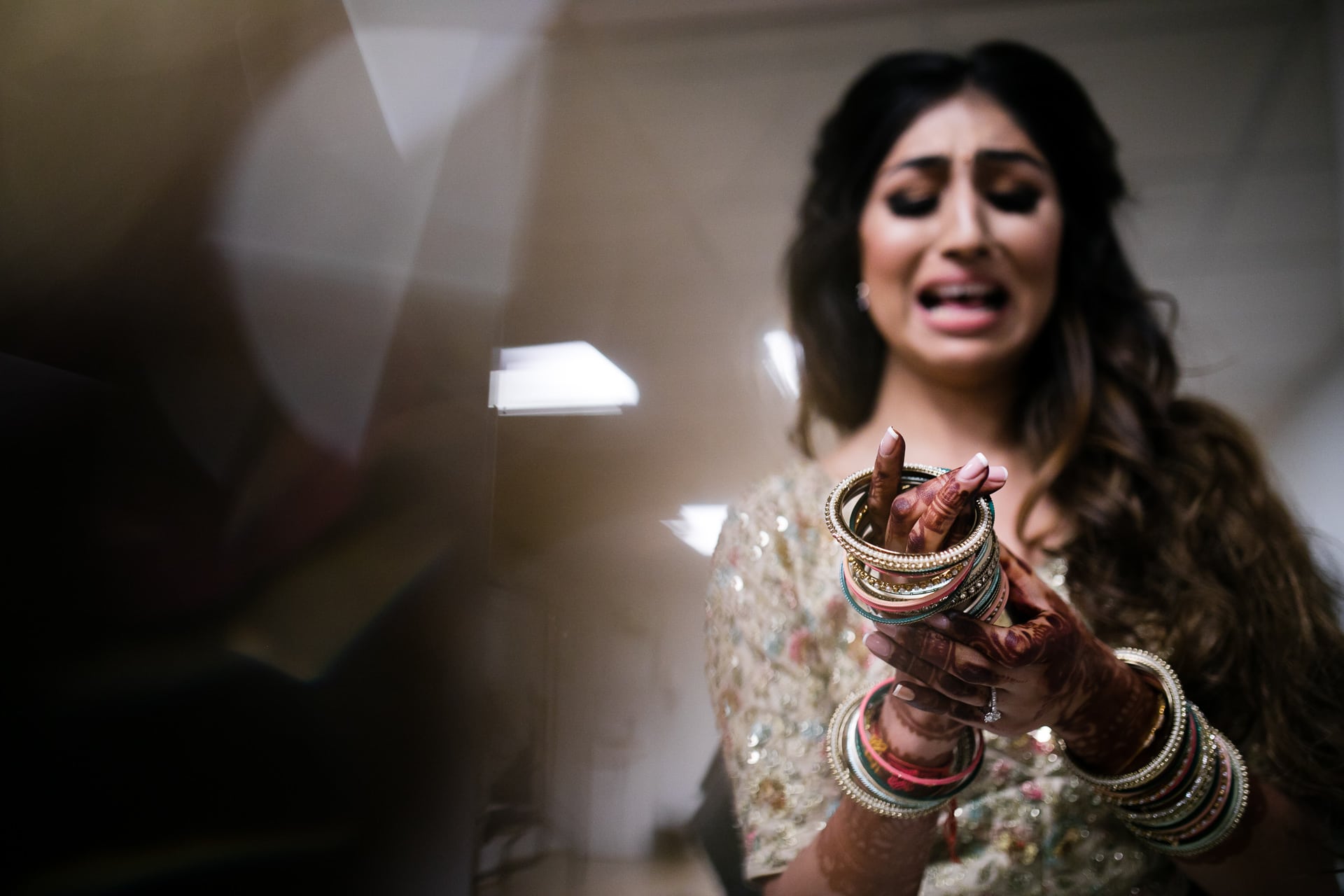 Asian wedding bride getting ready