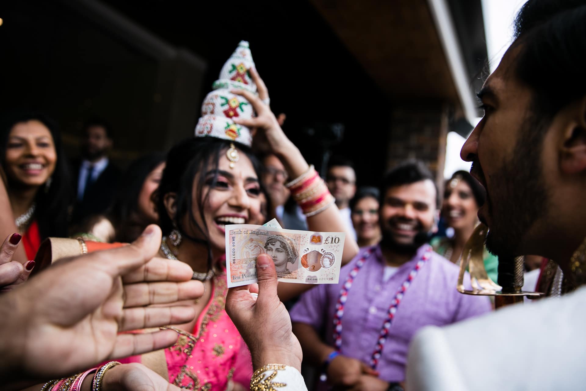 Welcoming ceremony at Hindu Wedding