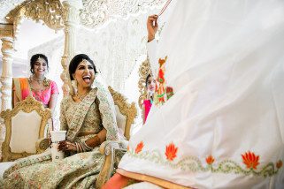 bride laughing