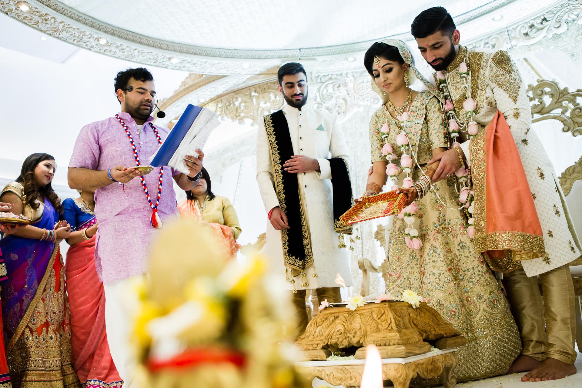 Phera ceremony during Hindu Gujarati wedding
