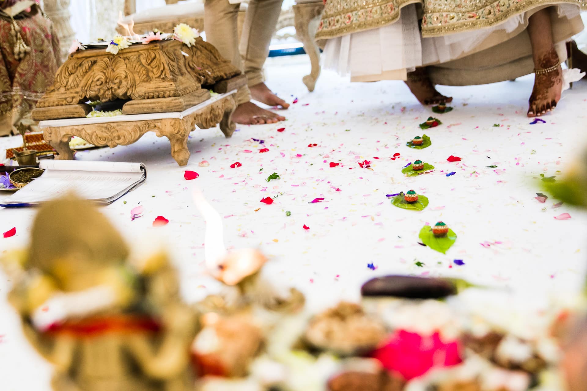 Sattapadi ceremony during Hindu wedding