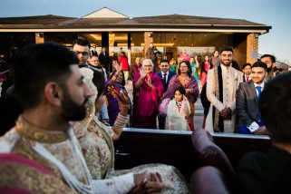 Bride and Groom leaving wedding ceremony
