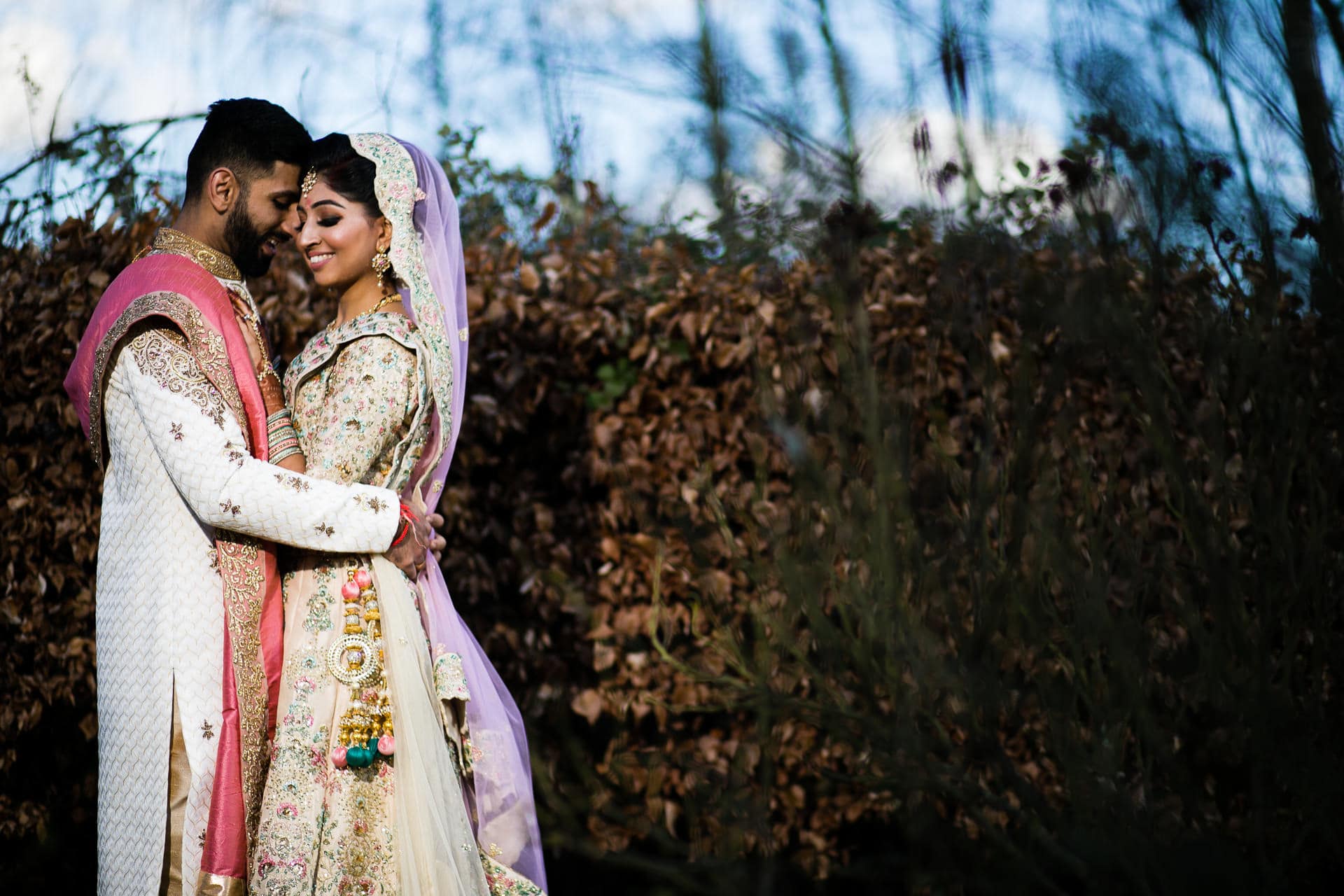 Asian Wedding Portrait at Oshwal centre