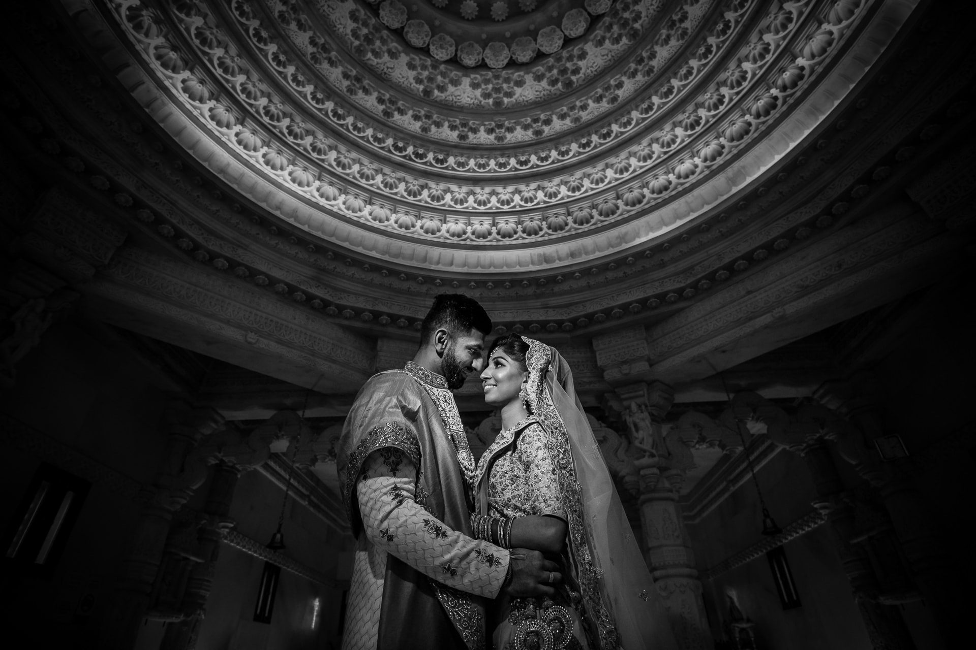 Asian Wedding Portrait at Oshwal centre