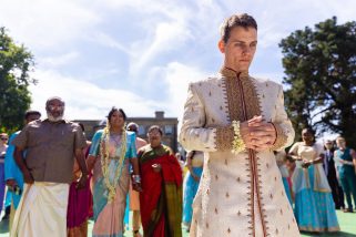 Fusion wedding first look