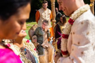 Mother of the groom crying