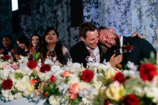 Wedding head table at Ponsbourne Park hotel