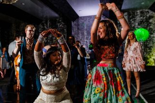 Reception party at Ponsbourne Park hotel, Asian wedding