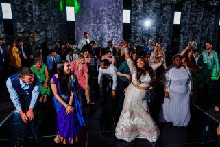 Reception party at Ponsbourne Park hotel, Asian wedding