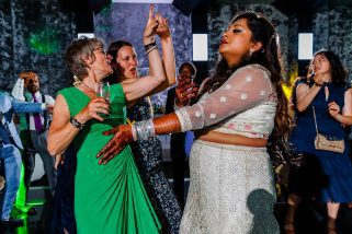 Reception party at Ponsbourne Park hotel, Asian wedding