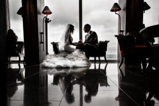 Wedding portrait at The Shard