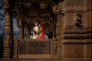 Wedding portrait at Oshwal centre, potters bar