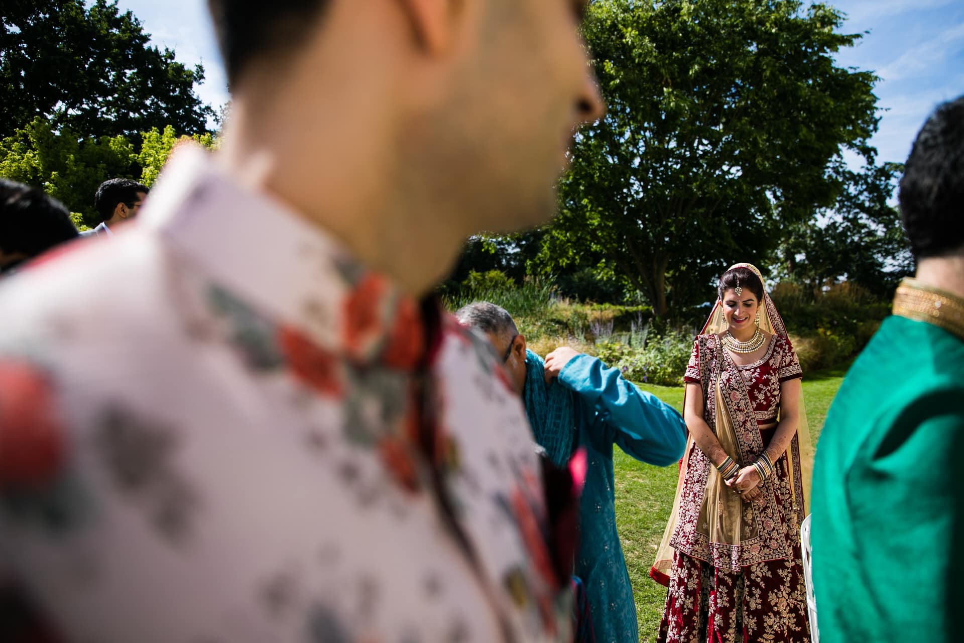 Asian Wedding bride about to walk in