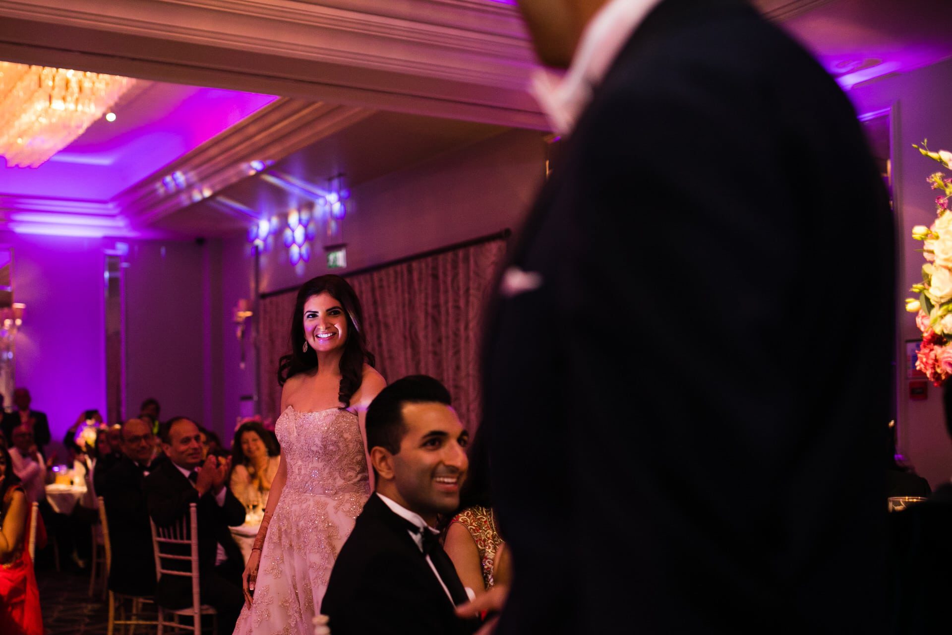 Bridal entrance during reception party