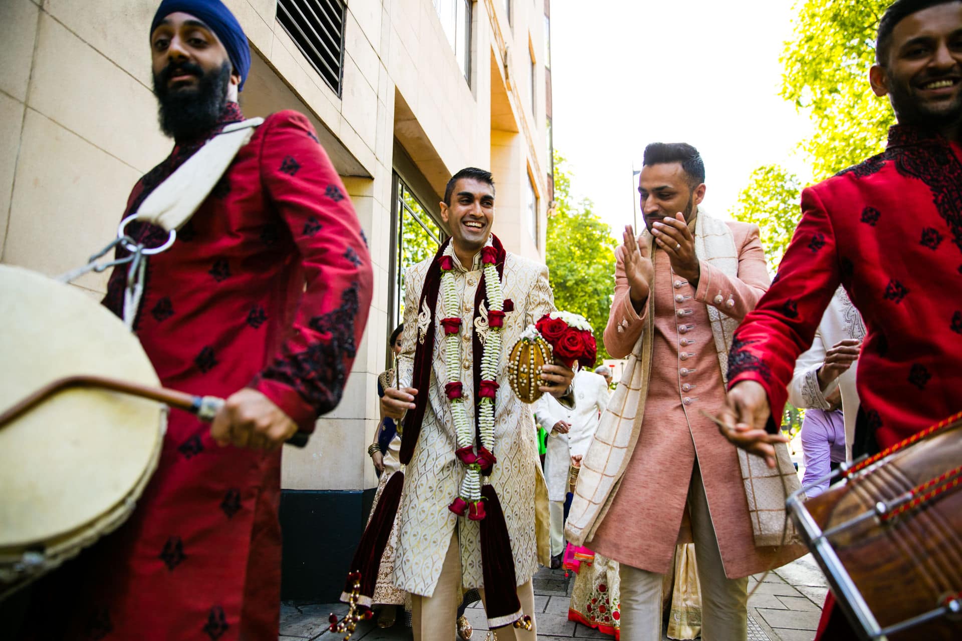 Jaan arrival at Hindu Wedding in London