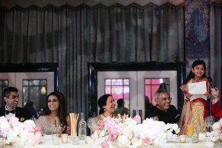 Asian wedding reception party speeches