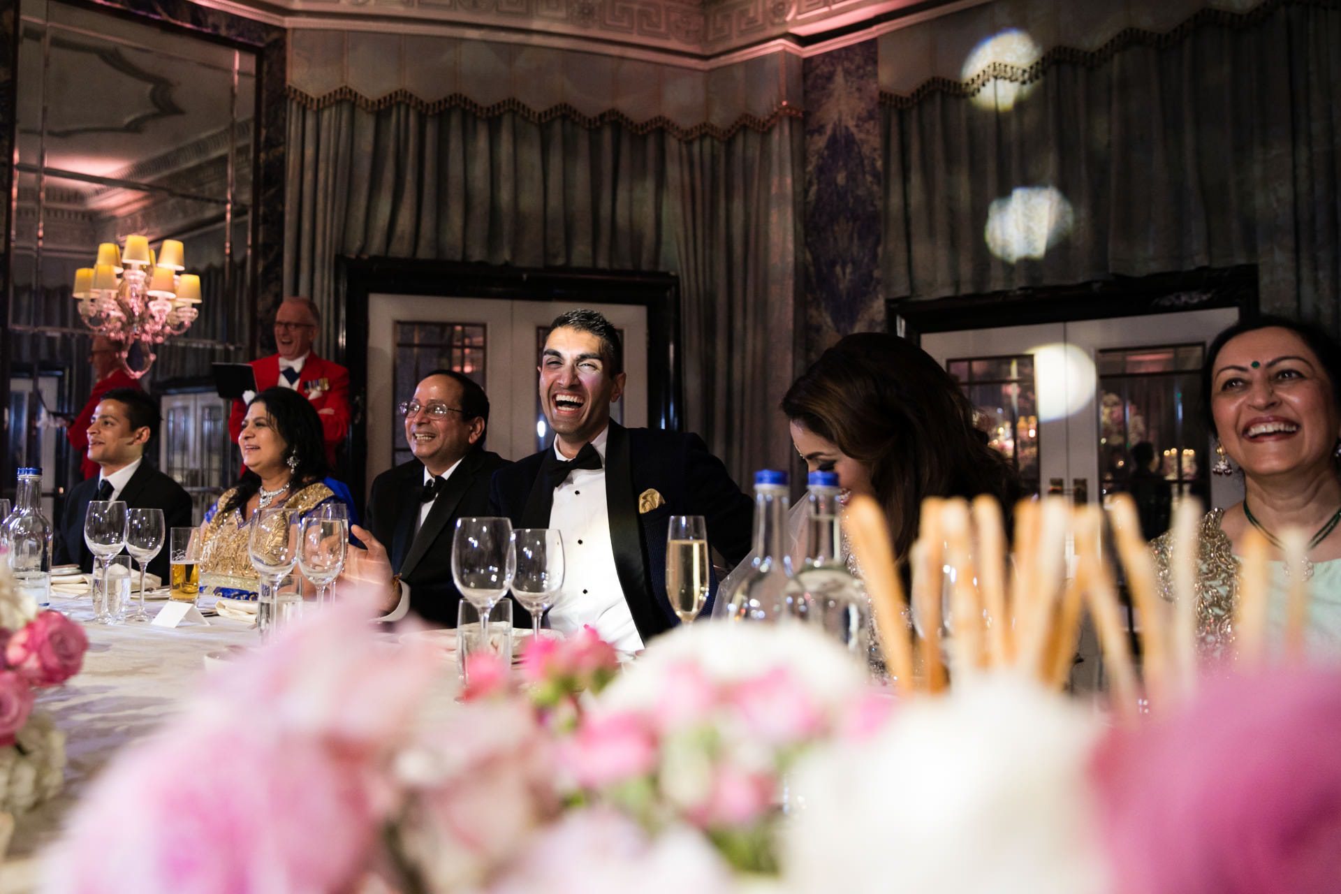 Asian wedding reception party speeches