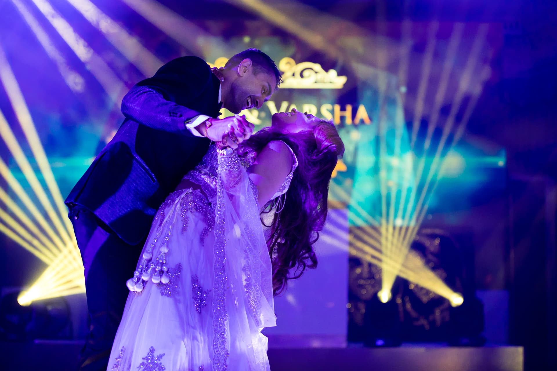 Asian Wedding couple first dance at The Dorchester Hotel London