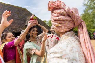 Gujarati wedding welcoming ceremony