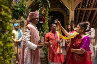 Gujarati wedding welcoming ceremony