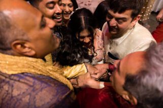 Shoe stealing during Hindu wedding