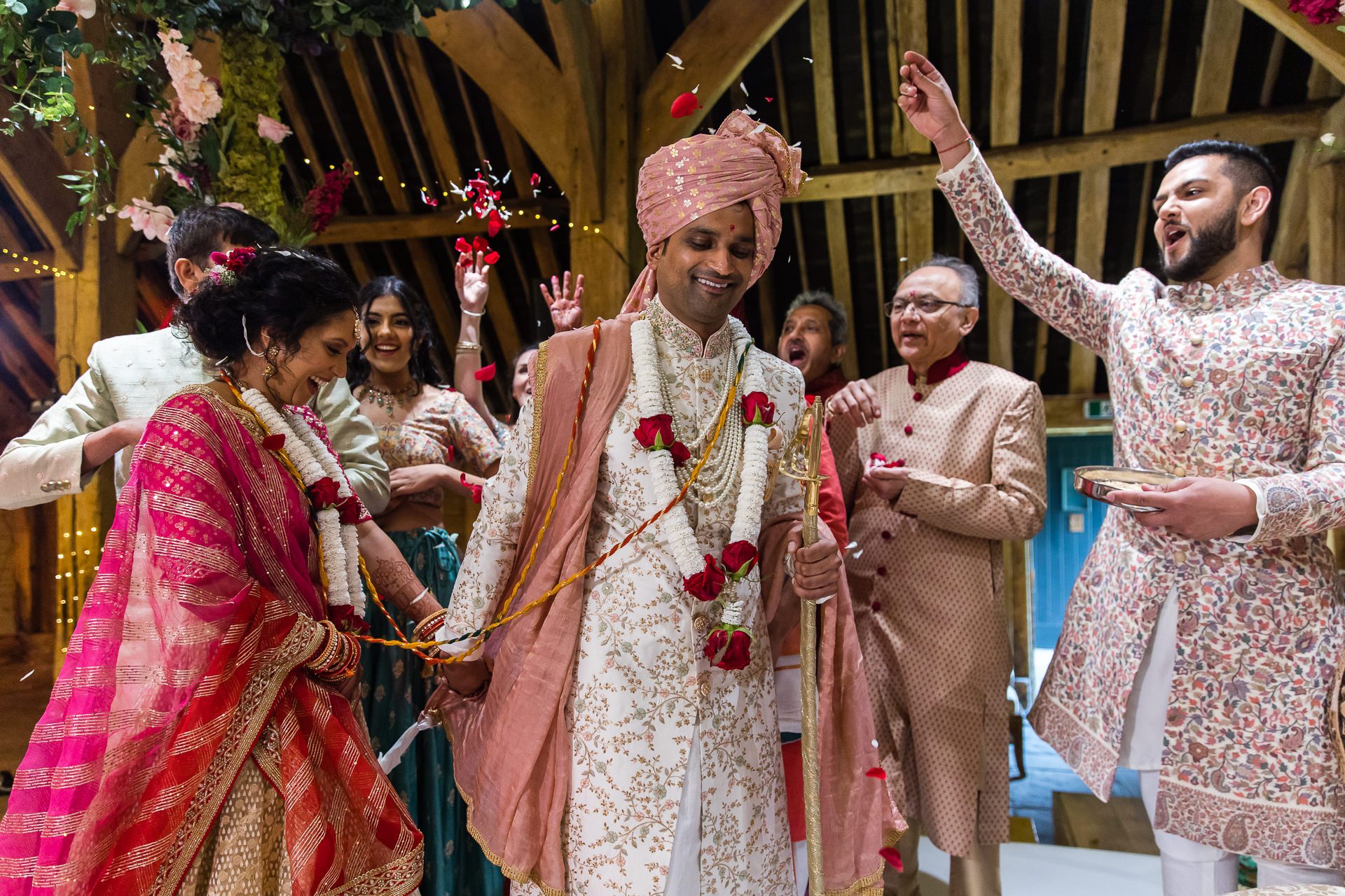 Hindu Wedding ceremony at The Priory Barn in Hitchen