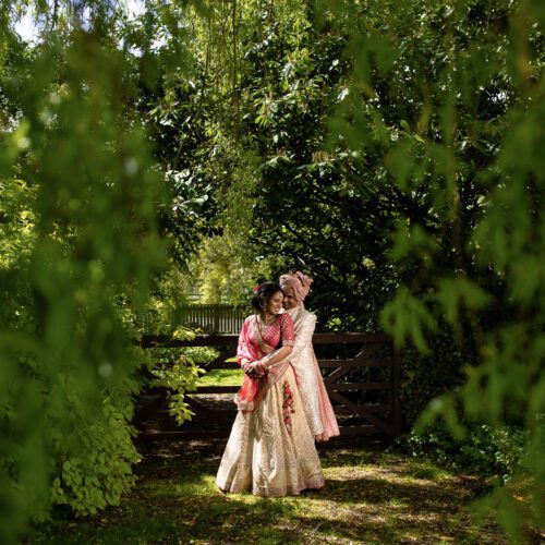 Wedding portrait at the Priory Barn