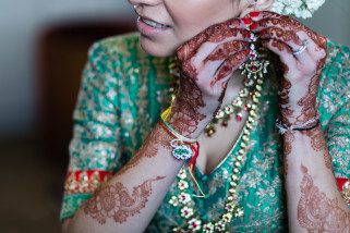 Hindu Wedding Bride getting ready