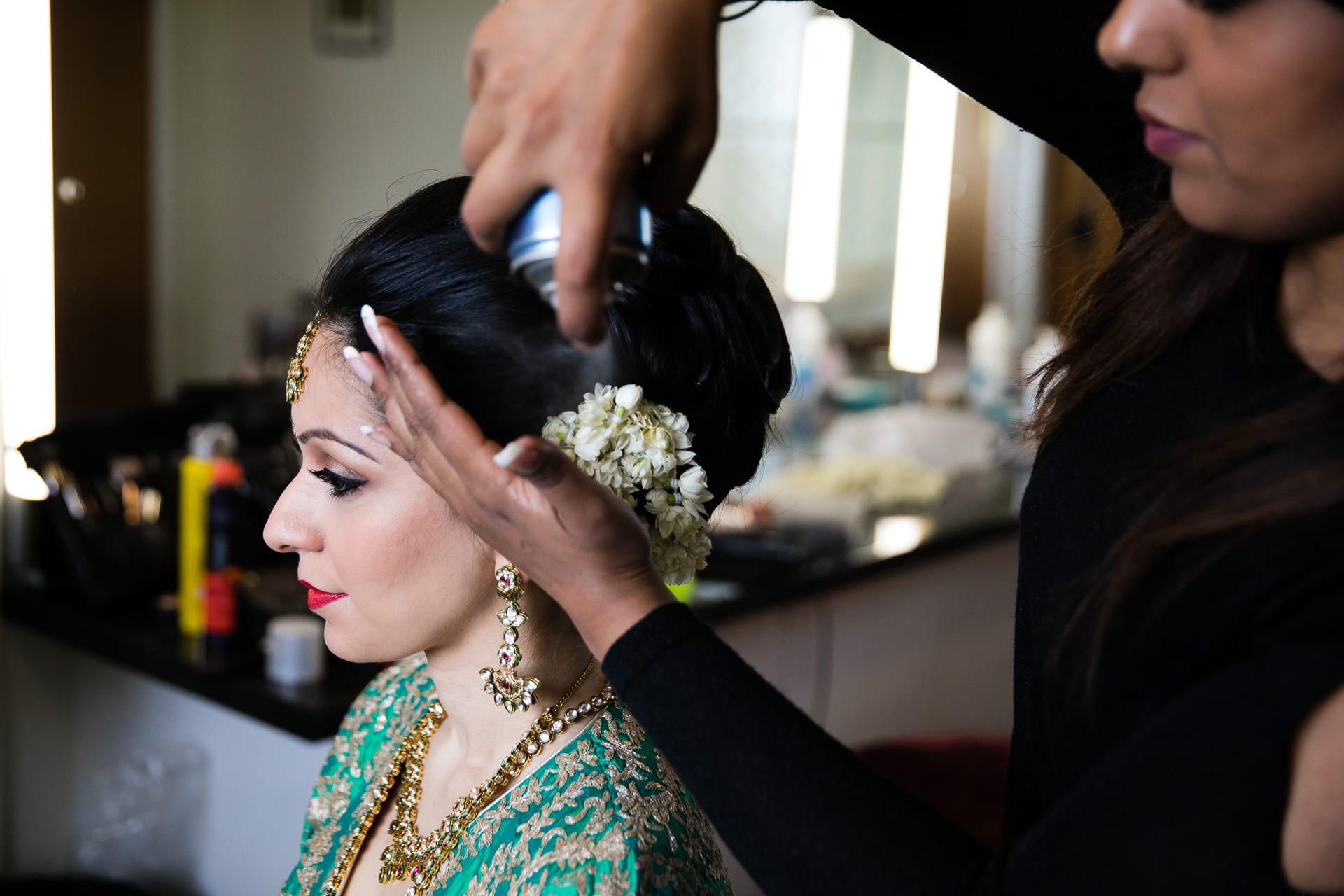 Hindu Wedding Bride getting ready by Suky Gill MUA