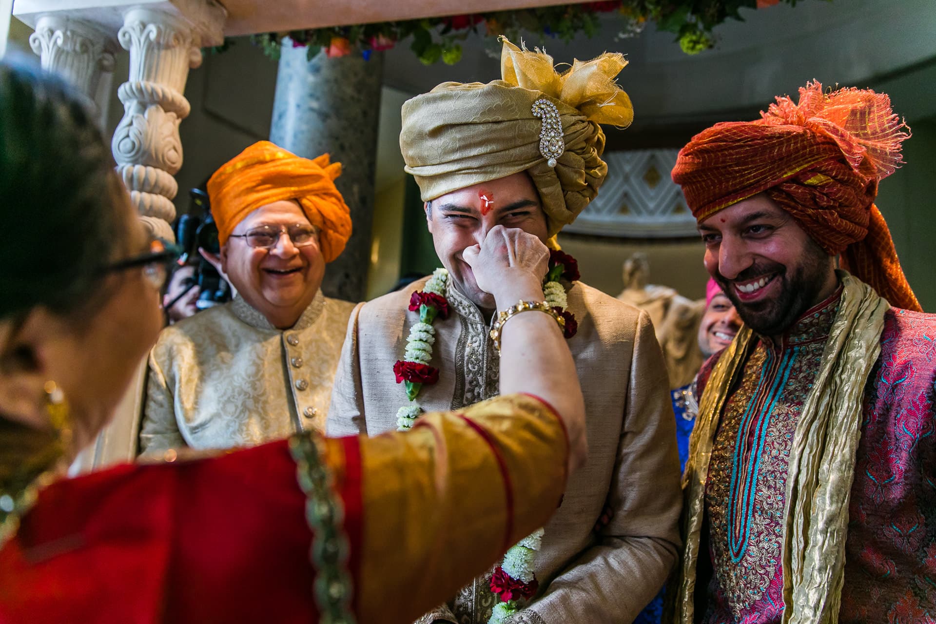 Nose Pinching during Hindu wedding