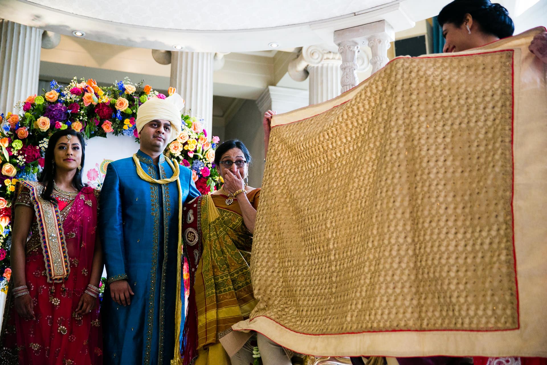 Mother of bride crying