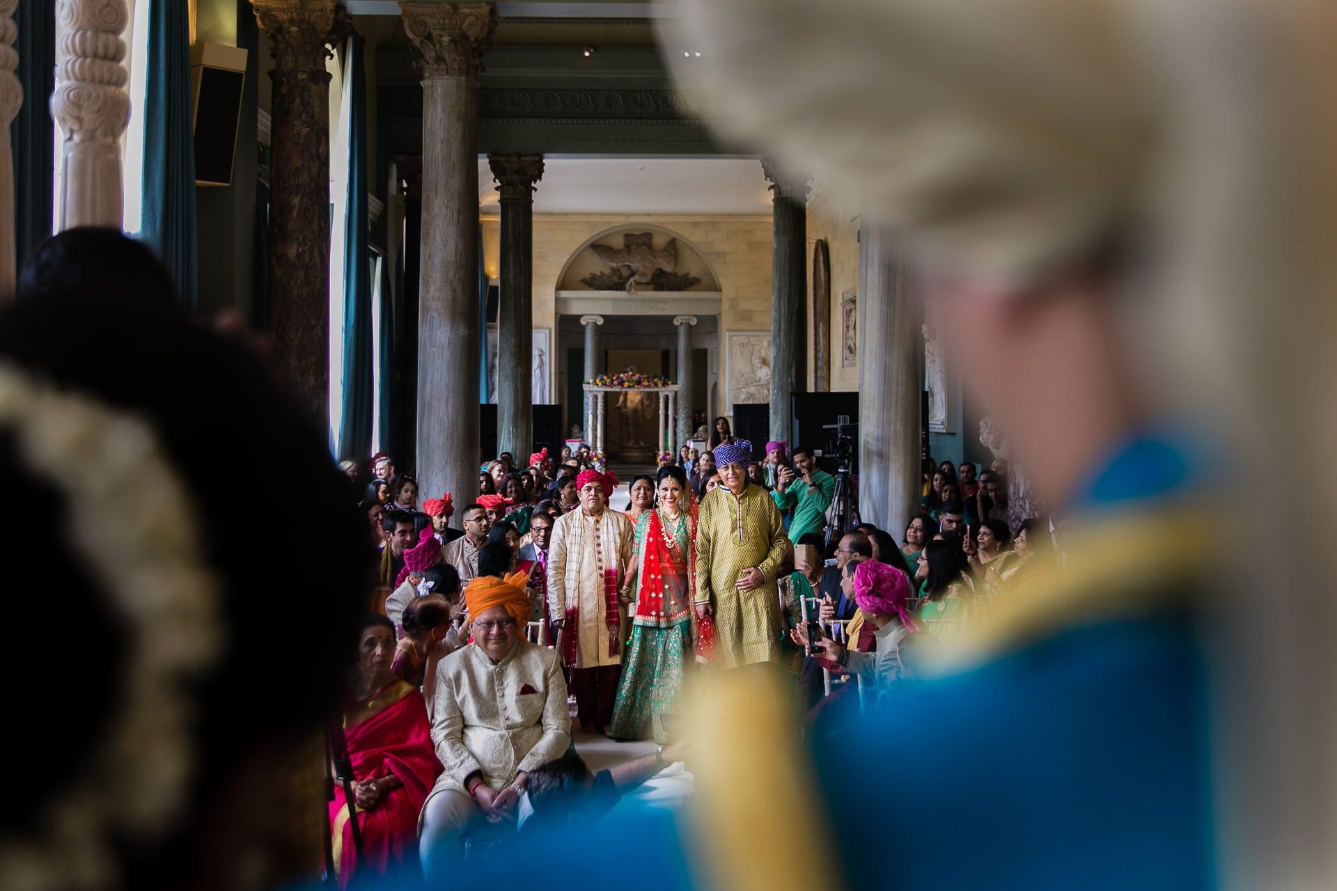 Hindu Wedding Bride arriving to mandap