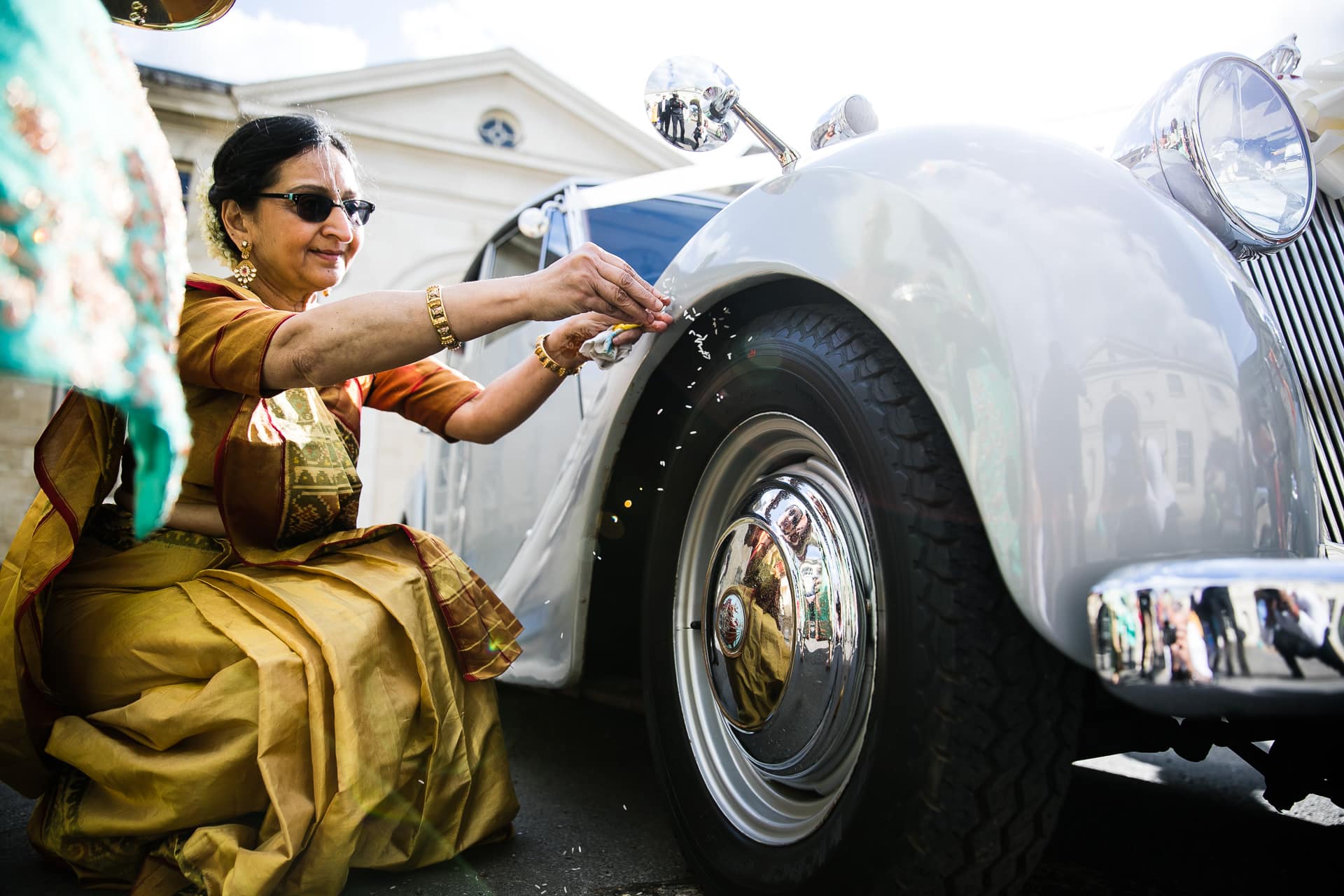 Car wheel blessing ceremony