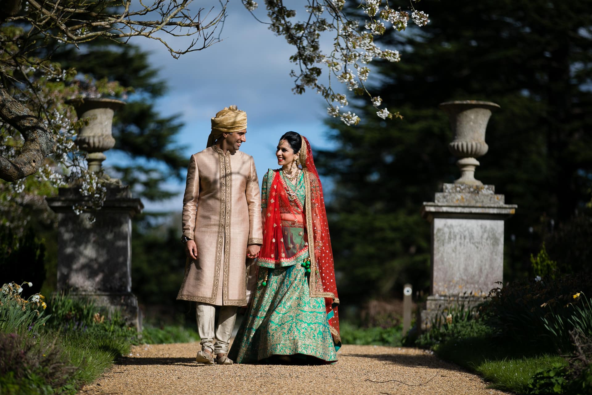 Asian Wedding Portrait at Woburn Abbey