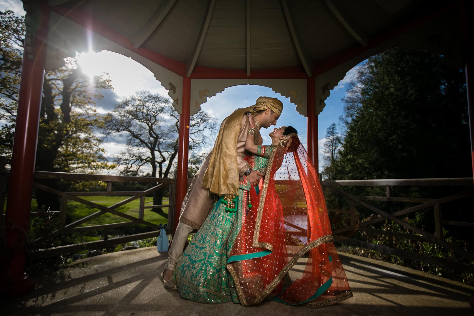 Asian Wedding Portrait at Woburn Abbey