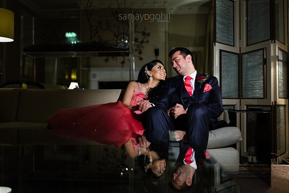 Asian Wedding Portrait by Sanjay D Gohil taken at The Grove, in Watford Hertfordshire