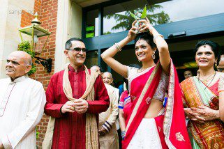 Hindu wedding guests arriving before gujarati wedding arrives