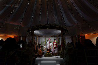 Hindu Wedding ceremony at Saville Court decor my Gayatri Mandaps