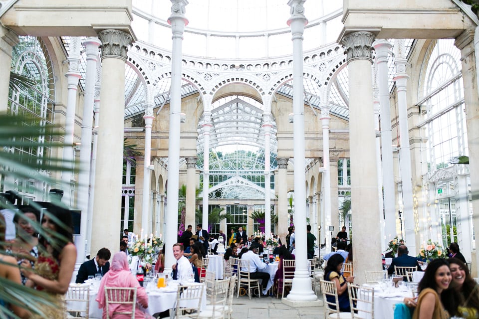 Wedding Reception party at Syon Conservatory